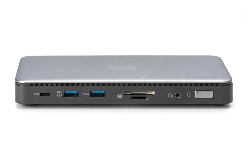Док-станція DIGITUS USB-C> 2xHDMI, DP, 2xUSB-A, USB-C, SD, MicroSD, RJ54, DC, Audio (DA-70917)