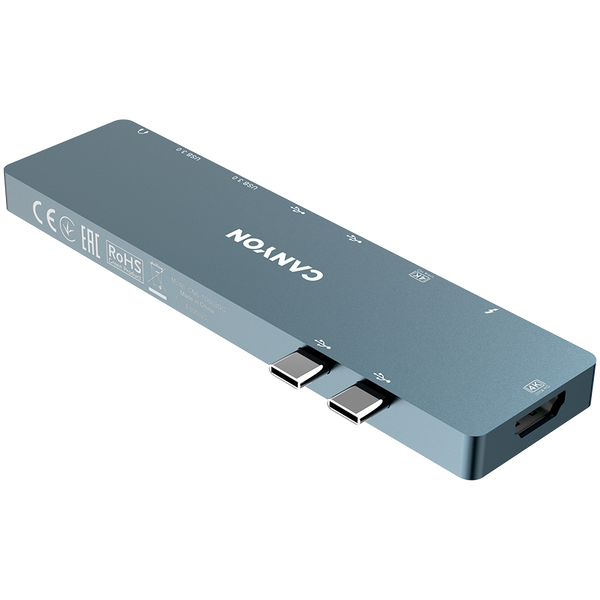 USB-хаб CANYON DS-8 Темно-сірий (CNS-TDS08DG), Серый