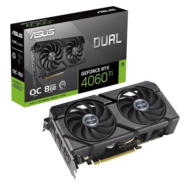 Видеокарта Asus GeForce RTX 4060 Ti 8GB GDDR6 DUAL OC EVO DUAL-RTX4060TI-O8G-EVO (90YV0J49-M0NA00)