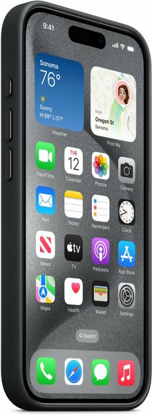 Панель Apple MagSafe FineWoven Case для Apple iPhone 15 Pro Black (MT4H3ZM/A) - Suricom