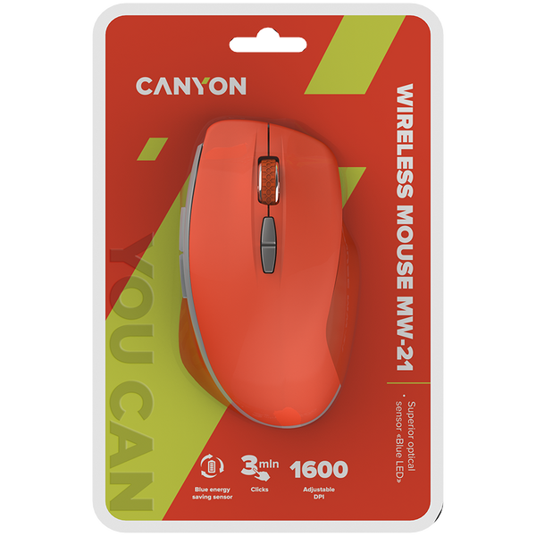 Бездротова мишка CANYON MW-21 червона (CNS-CMSW21R)