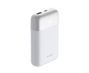 Повербанк D-Link DPP-101 10000 мА&middot;ч, USB-C PD 3.0 18 Вт + USB-A QC 3.0, LED-дисплей, белый (DPP-101)