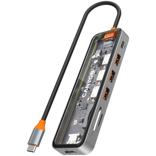 USB-хаб CANYON DS-13 Темно-сірий (CNS-TDS13), Сірий