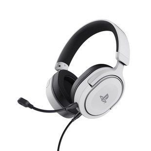 Гарнитура Trust GXT 498 Forta for PS5, 3,5 мм, съёмный микрофон, белая (24716_TRUST)