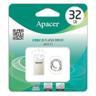 Накопичувач Apacer 32GB USB 2.0 Type-A AH111 Crystal - Suricom