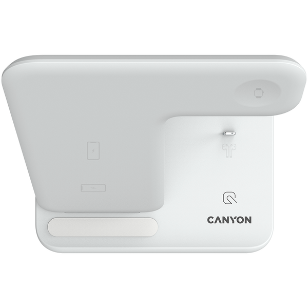 Бездротовий зарядний пристрій CANYON WS-302 Білий (CNS-WCS302W)