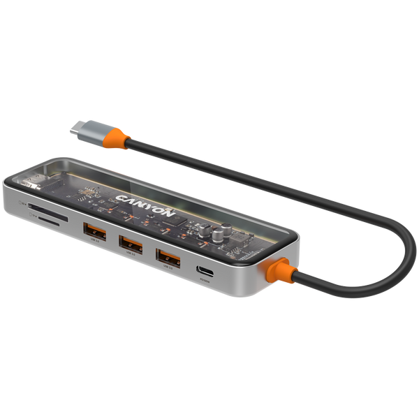 USB-хаб CANYON DS-13 Темно-сірий (CNS-TDS13), Сірий