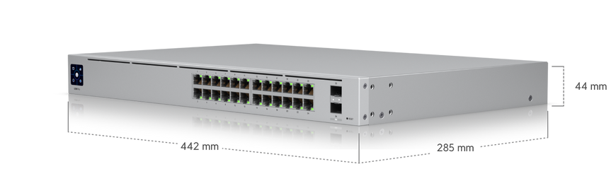 Комутатор Ubiquiti UniFi Switch Pro 24 24&times;1GbE 2&times;SFP+ 10G L3 1U (USW-PRO-24-EU)