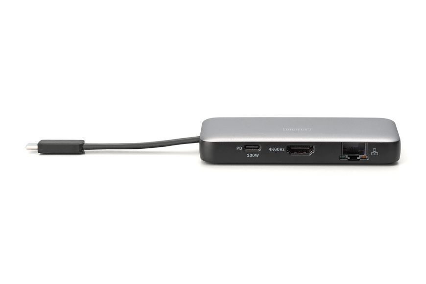 Док-станция DIGITUS USB-C, HDMI, 2xUSB-A, USB-C, SD, MicroSD, RJ54, Travel (DA-70916)